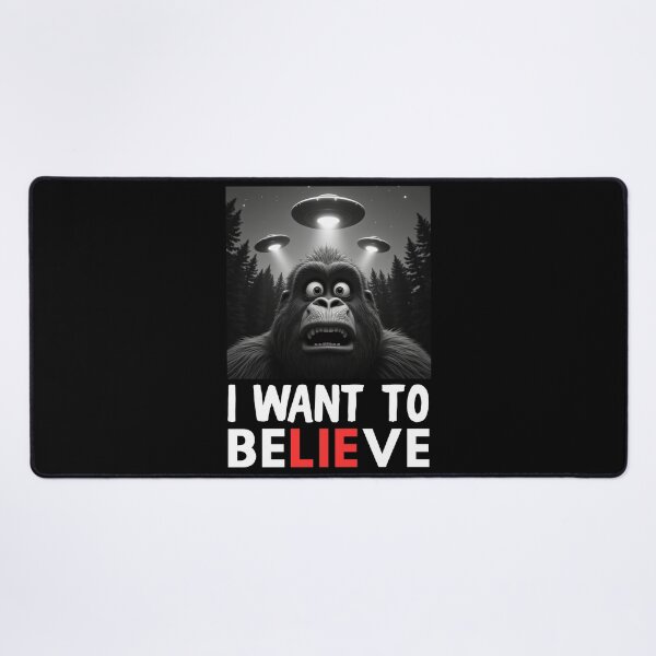 Item preview, Funny Bigfoot UFO Selfie I Want To Believe designed and sold by MALIKABO.