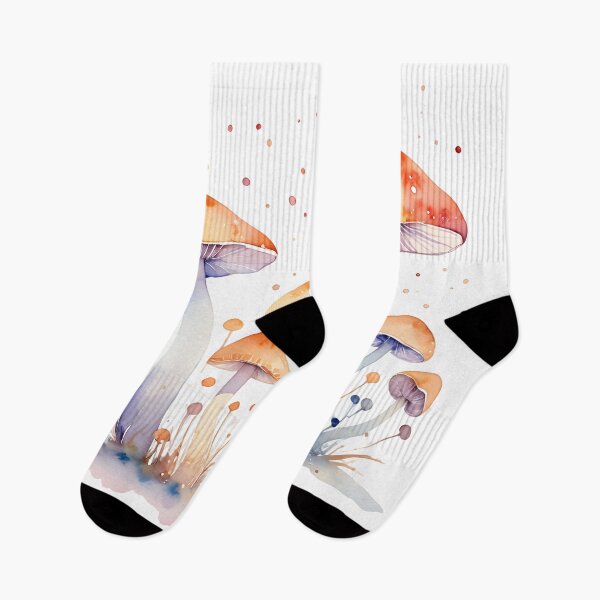 Item preview, Playful Cluster – Whimsical Watercolor Mushrooms designed and sold by BrushRushX.