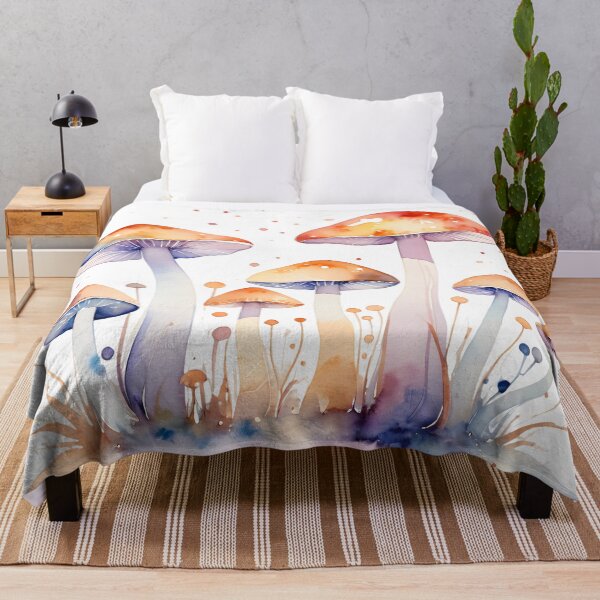 Item preview, Playful Cluster – Whimsical Watercolor Mushrooms designed and sold by BrushRushX.