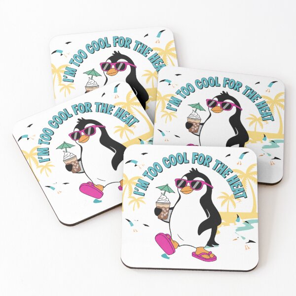 Item preview, I'm Too Cool for the Heat – Summer Penguin Design designed and sold by ArtByYunus.