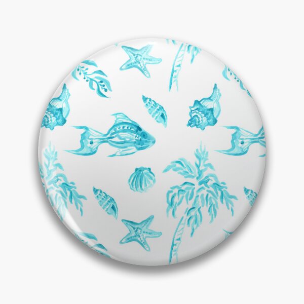 Item preview, Beach Comber Sea Shells Turquoise Seamless Repeat designed and sold by Sharon Schwalbe.