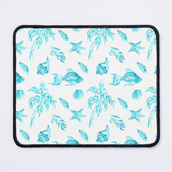 Item preview, Beach Comber Sea Shells Turquoise Seamless Repeat designed and sold by Sharon Schwalbe.