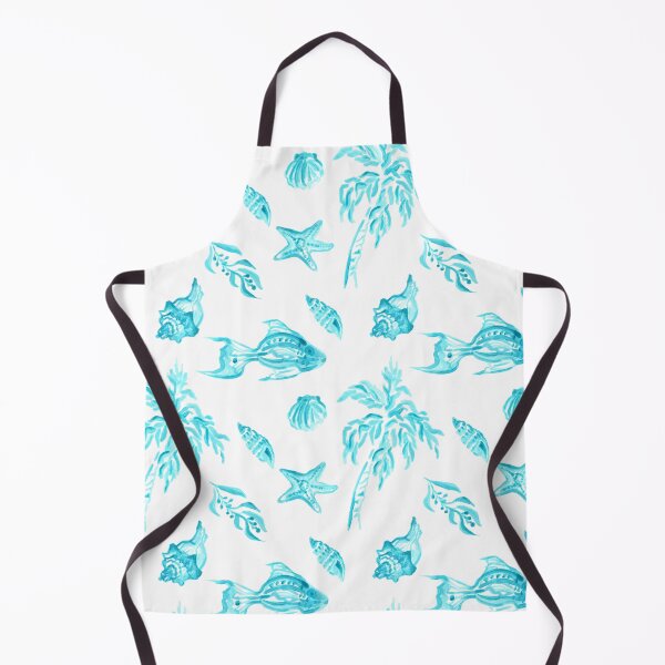 Item preview, Beach Comber Sea Shells Turquoise Seamless Repeat designed and sold by Sharon Schwalbe.