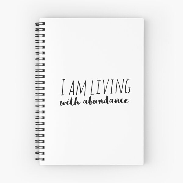 Item preview, I Am Living with Abundance – Affirmation – Abundant Life Quote designed and sold by Camila  Ardila.