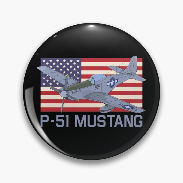 Item preview, P-51 Mustang WW2 American Plane Patriotic USA Flag  designed and sold by MilitaryMart.