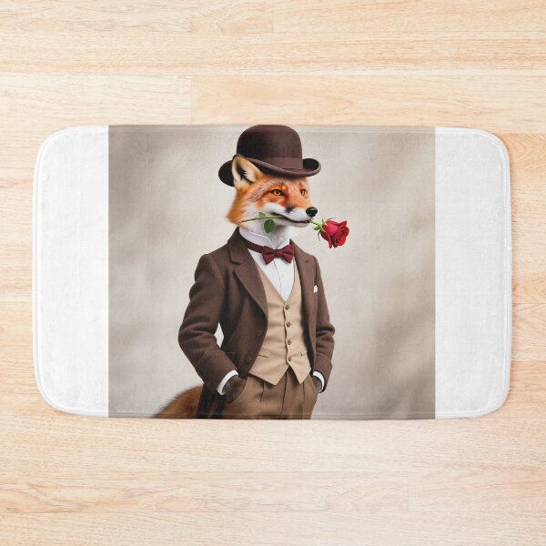 Item preview,  Dapper fox gentleman with a rose designed and sold by Vintage Designs +.