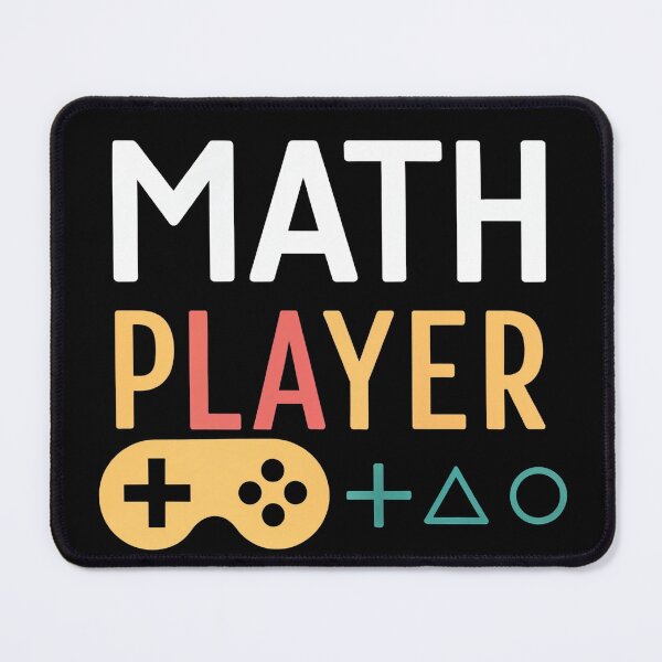 Item preview, Math Gamer Player – Video Game Style Math Design designed and sold by the science zoo.