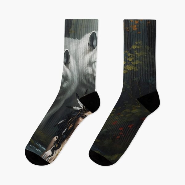 Artikelvorschau, Geist der Weißen Wölfe: Wächter des Waldes - Scythianshead-Design entworfen und verkauft von Scythianshead .