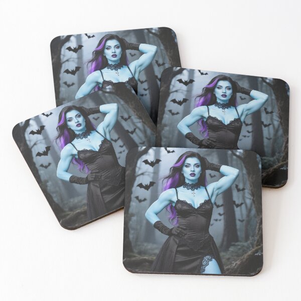 Item preview, Gothic woman posing in black dress designed and sold by Vintage Designs +.