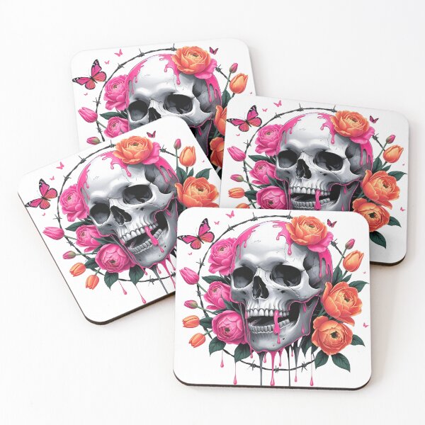 Item preview, Melting Skull & Floral Fusion designed and sold by MOTAS Graphics .
