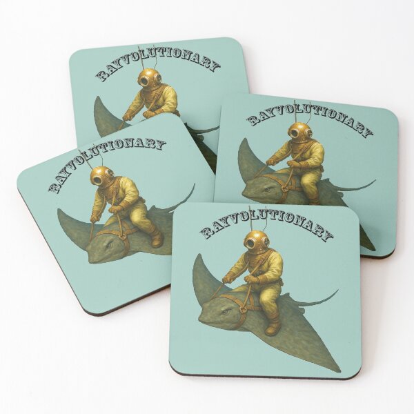 Item preview, Vintage Diver with Diving Helmet Riding a Giant Stingray URM designed and sold by urmaddad.