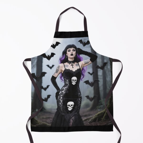 Item preview, Gothic woman posing in black dress designed and sold by Vintage Designs +.