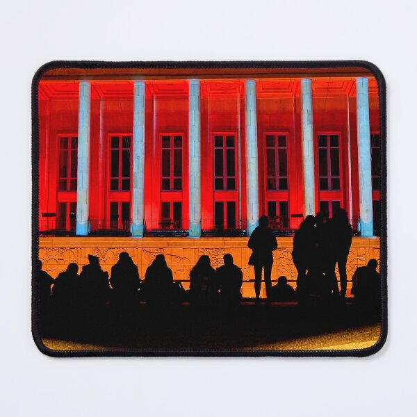 Item preview, Silhouetted Crowd Before an Illuminated Facade at Night designed and sold by minstr3l.