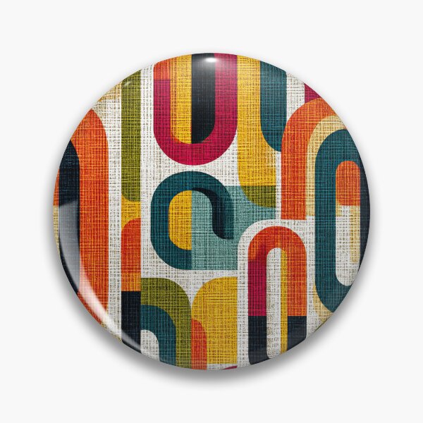 Artikelvorschau, Midcentury-Design mit Orange-Senf und Blaugrün entworfen und verkauft von Piotrek0001.