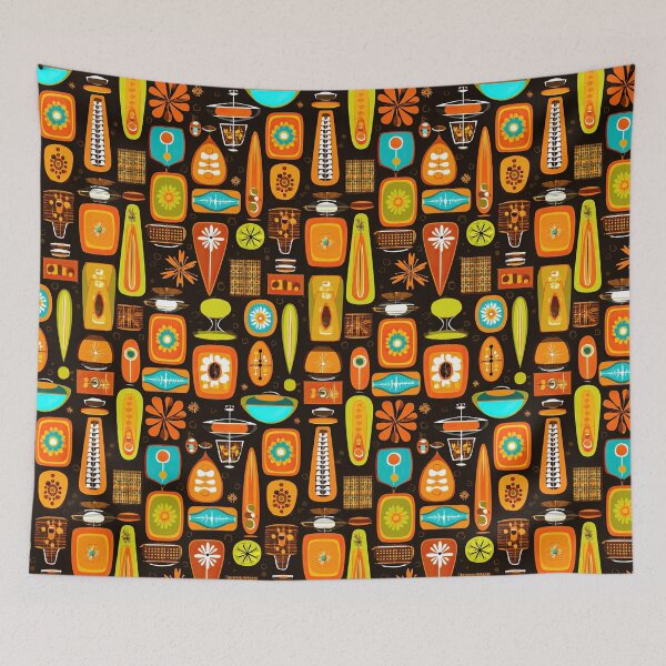 Item preview, Retro Abstract Shapes and Harmonious Color Composition designed and sold by Piotrek0001.