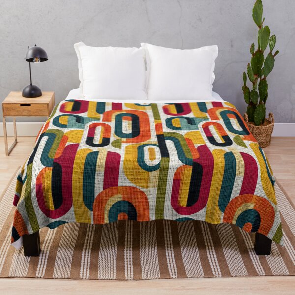 Item preview, Midcentury Design with Orange Mustard and Teal designed and sold by Piotrek0001.