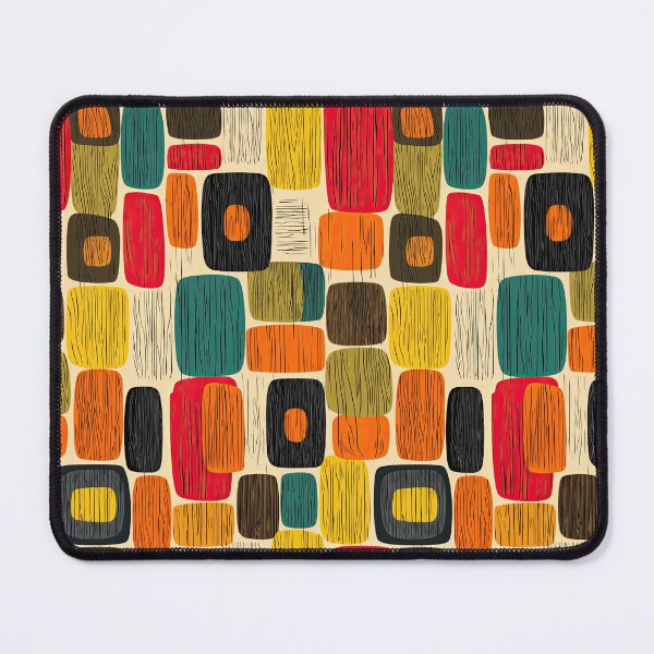 Item preview, Stylish Midcentury Pattern in Teal and Mustard designed and sold by Piotrek0001.
