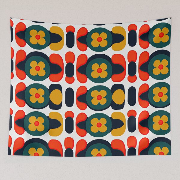Item preview, Playful Pattern in Walnut Blue and Mustard designed and sold by Piotrek0001.