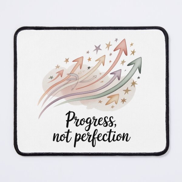 Item preview, Progress Not Perfection – Mountain Motivation designed and sold by ArtByYunus.