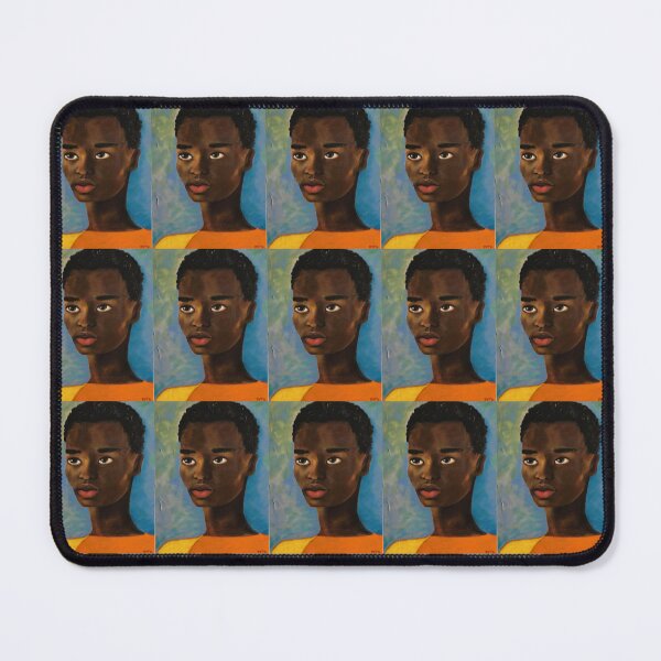 Item preview, A black girl on a blue background in a painterly style designed and sold by MaPerle.