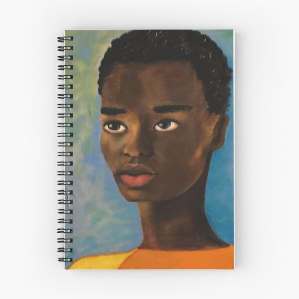 Item preview, A black girl on a blue background in a painterly style designed and sold by MaPerle.