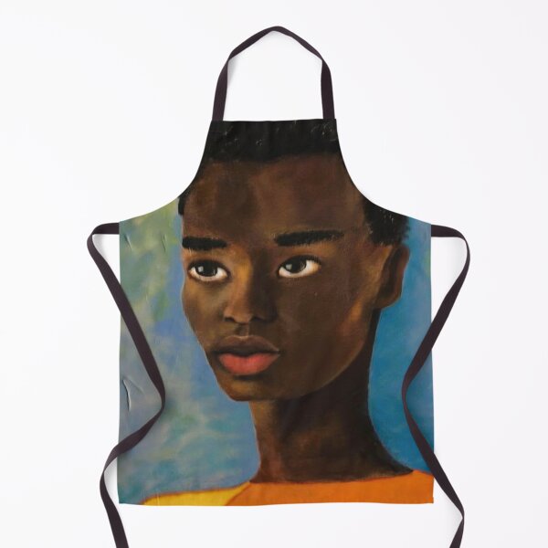 Item preview, A black girl on a blue background in a painterly style designed and sold by MaPerle.