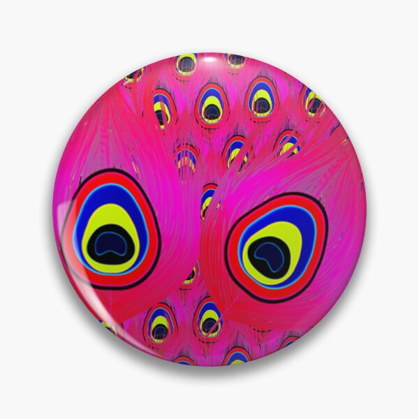 Item preview, PINK ABSTRACT ART REFLECTING THROUGH PEACOCK FEATHERS  designed and sold by VEDAStyle.
