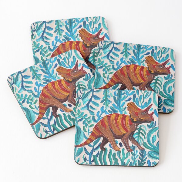 Item preview, Triceratops Dinosaur painting designed and sold by Vintage Designs +.