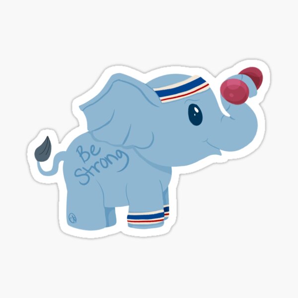 Positivity Elephant - Strong Sticker