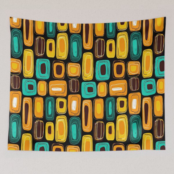 Item preview, Warm Colored Midcentury Pattern for Retro Interiors designed and sold by Piotrek0001.