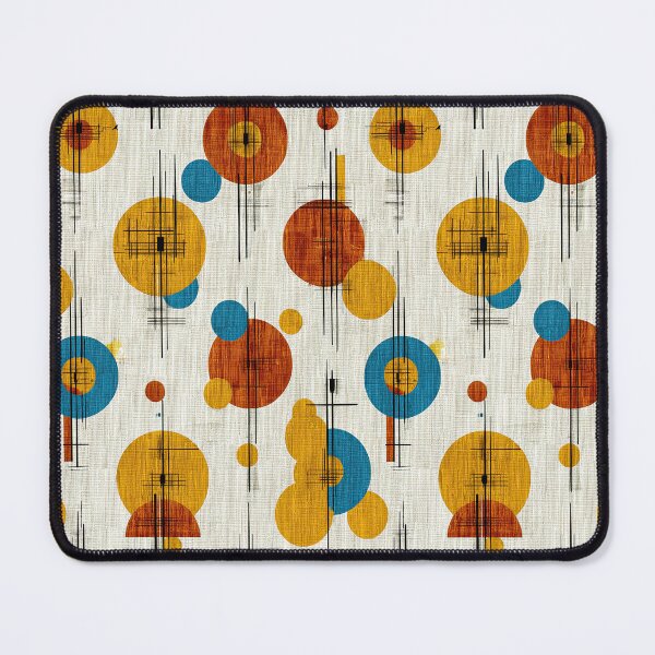 Item preview, Teal Orange Brown Geometric Midcentury Wall Pattern designed and sold by Piotrek0001.