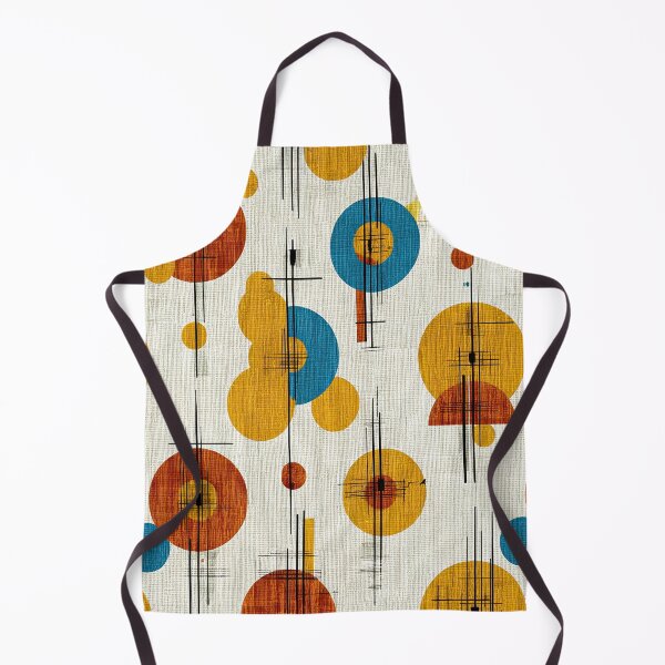 Item preview, Teal Orange Brown Geometric Midcentury Wall Pattern designed and sold by Piotrek0001.