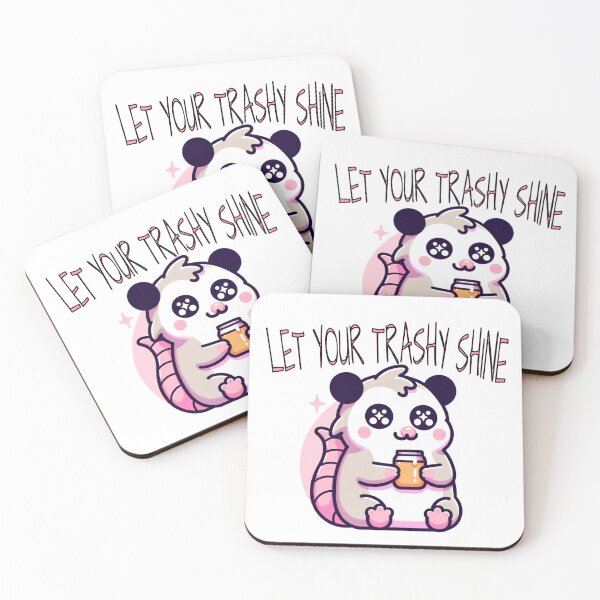 Item preview, Let Your Trashy Shine Neon Goth Kawaii Opossum designed and sold by dreamsagellc.