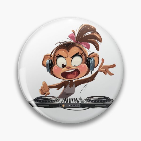 Item preview, Sassy DJ Monkey - Drop It Like It’s Banana designed and sold by monkeymadestore.