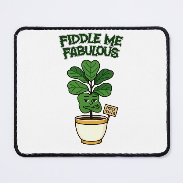 Item preview, Fiddle Leaf Fig – Fiddle Me Fabulous - Funny Houseplant Characters designed and sold by EdgyEdgeArt.