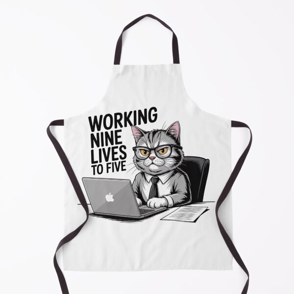 Artikelvorschau, Von neun Leben bis fünf arbeiten – Katzen-Bürohumor entworfen und verkauft von ArtByYunus.