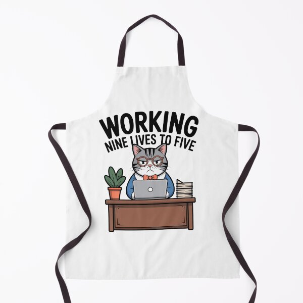Artikelvorschau, Von neun Leben bis fünf arbeiten – Katzen-Bürohumor entworfen und verkauft von ArtByYunus.
