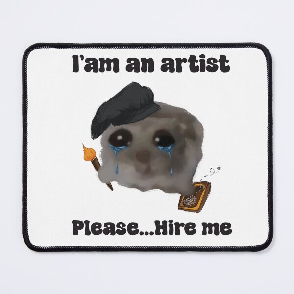 Item preview, Sad artist hamster meme designed and sold by Pandarella1410.