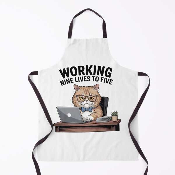 Artikelvorschau, Von neun Leben bis fünf arbeiten – Katzen-Bürohumor entworfen und verkauft von ArtByYunus.
