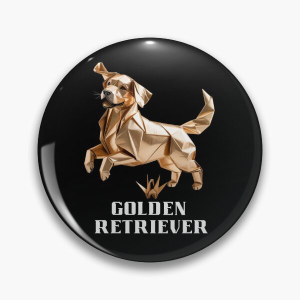 Item preview, Gold Origami Golden Retriever Funny Gifts for Dog Lover designed and sold by suescircus.