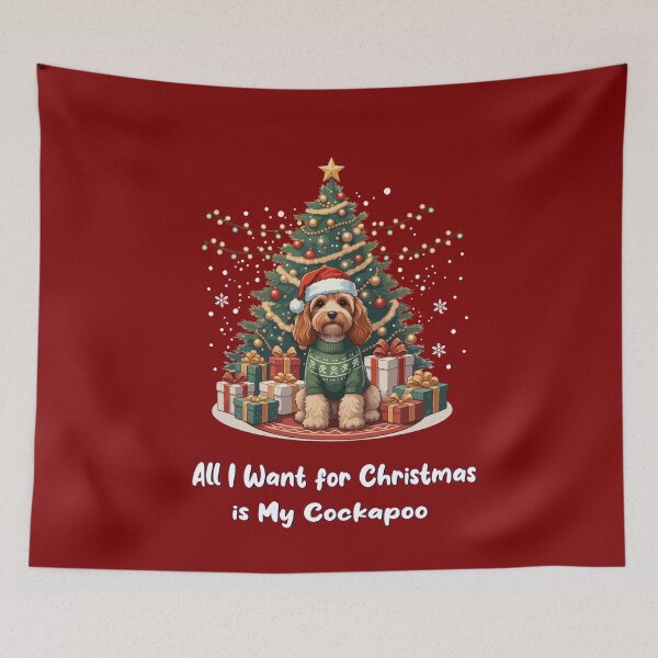 Item preview, All I Want for Christmas Is My Cockapoo – Holiday Dog designed and sold by The Real Life Symphony.