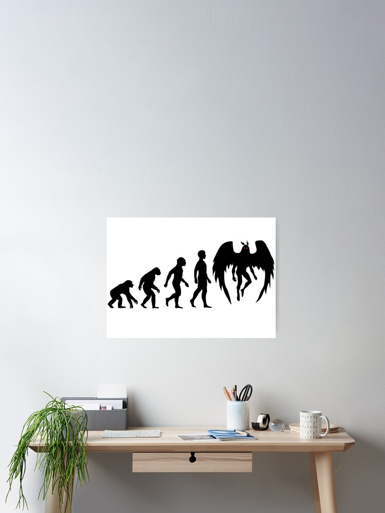 Thumbnail 2 of 3, Poster, Mothman Evolution designed and sold by HeatherHDesigns.