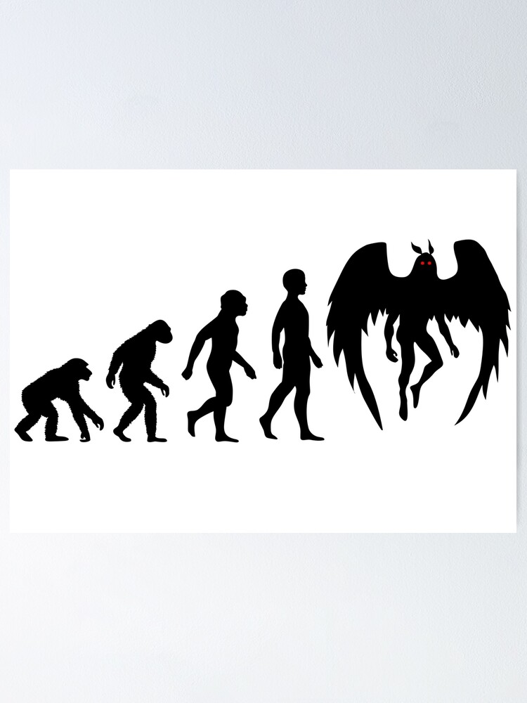 Thumbnail 1 of 3, Poster, Mothman Evolution designed and sold by HeatherHDesigns.