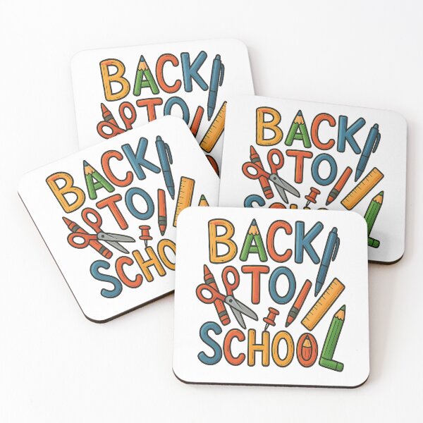 Item preview, Back to School – Cartoon Letters Made of School Supplies designed and sold by Gentelman@rtStudio.
