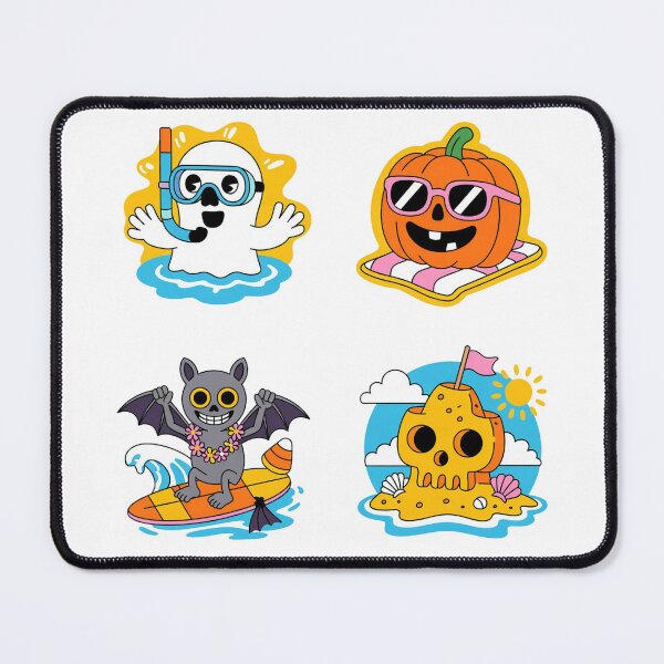 Item preview, Summerween Sticker Set – Cute Halloween Beach Vibes for Spooky Season & Sunshine Lovers designed and sold by wendydesigh.