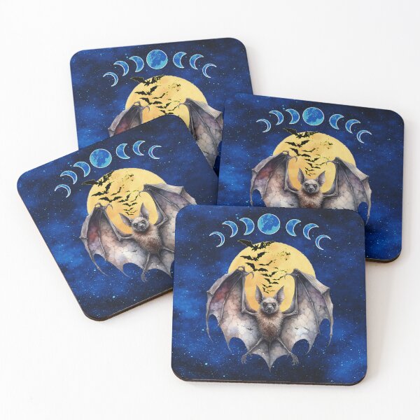Item preview, Stunning Phases: Bats Beneath the Blue Moon designed and sold by MysticOzzy.