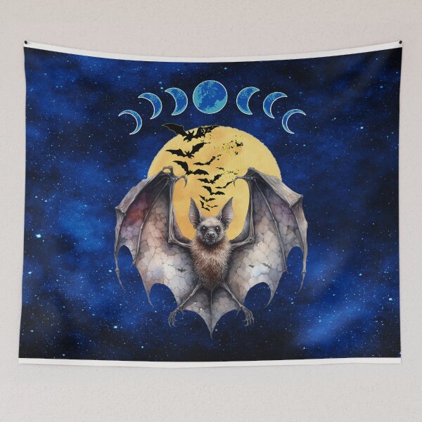 Item preview, Stunning Phases: Bats Beneath the Blue Moon designed and sold by MysticOzzy.