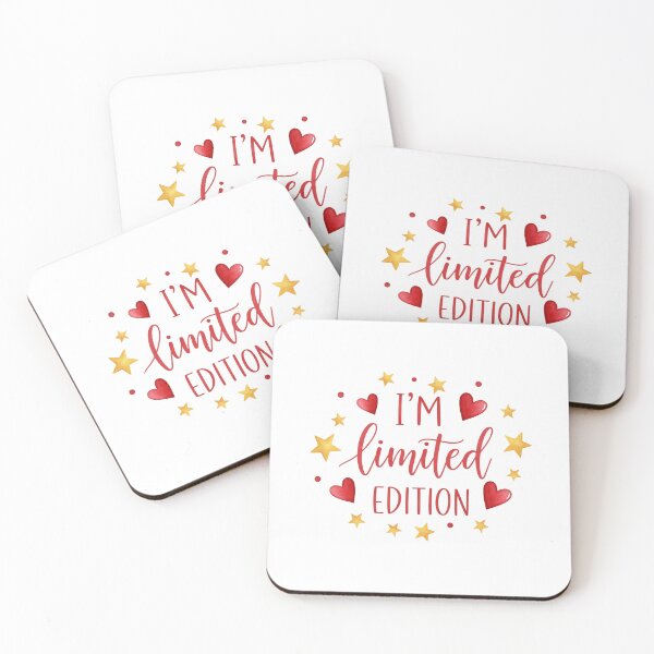 Item preview, I'm Limited Edition - Script and Serif Font with Watercolor Hearts and Stars designed and sold by Drevorezkin.