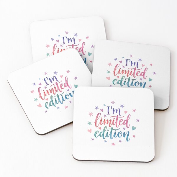 Item preview, I'm Limited Edition - Colorful Gradient Script with Pastel Hearts and Stars designed and sold by Drevorezkin.