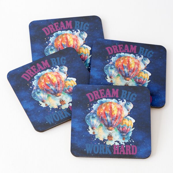 Item preview, Dream Big Work Hard – Hot Air Balloon Inspiration designed and sold by MysticOzzy.